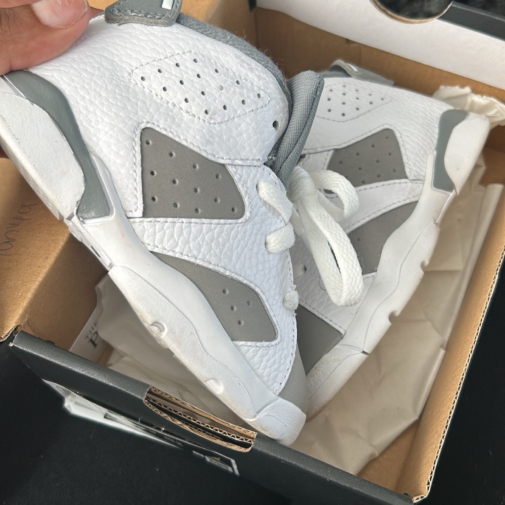 White/Grey Toddler Jordans
